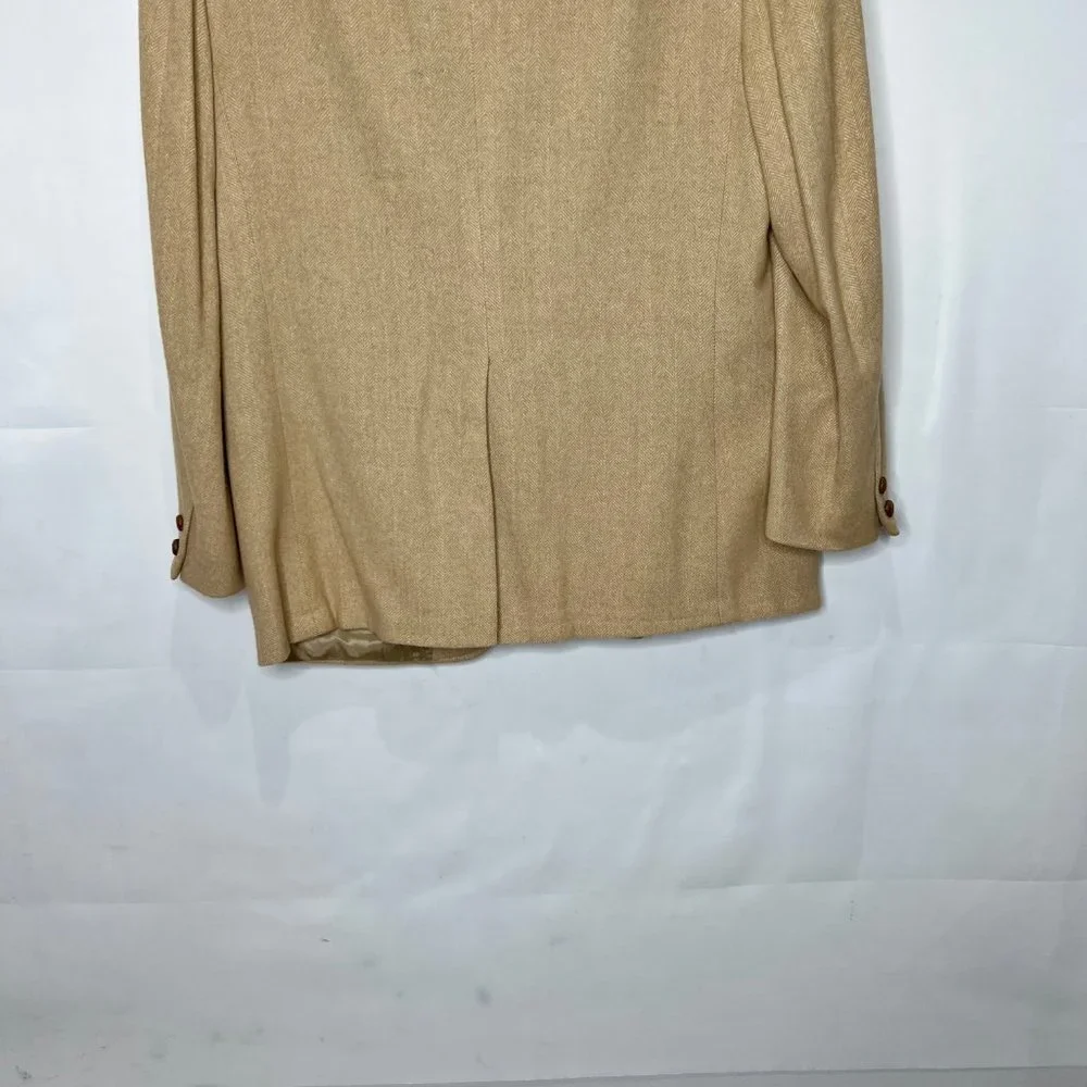 JOS A BANK Men’s Blazer sz 42R Jacket 100% CASHMERE Camel Brown Sport Coat Class